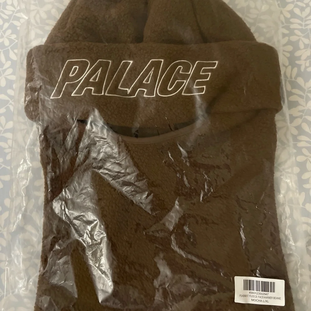 Palace Mocha fleece facewarmer beanie Men's